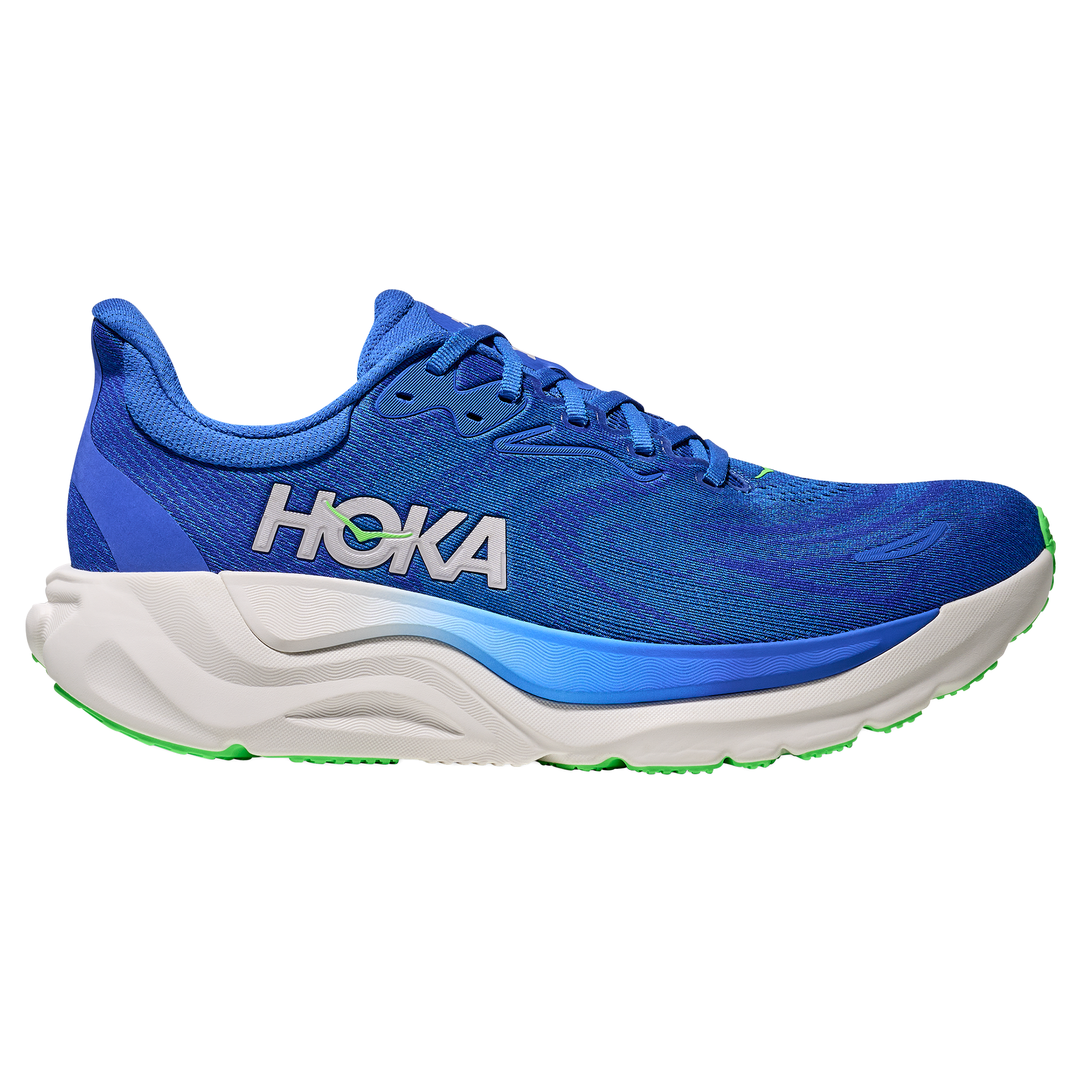 Hoka Hommes Arahi 8 - Bleu Cobalt/Vert Néon - Stabilité - PE26