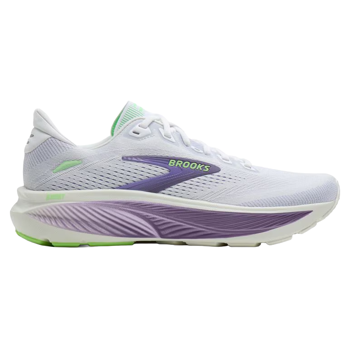 Brooks Womens Ghost 18 - White/Purple Hebe/Green - Neutral - AW26