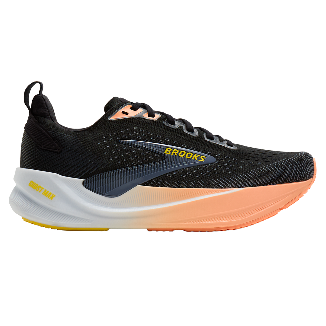 Brooks Womens Ghost Max 4 - Black/Folkstone/Cyber Peach - Neutral - AW26