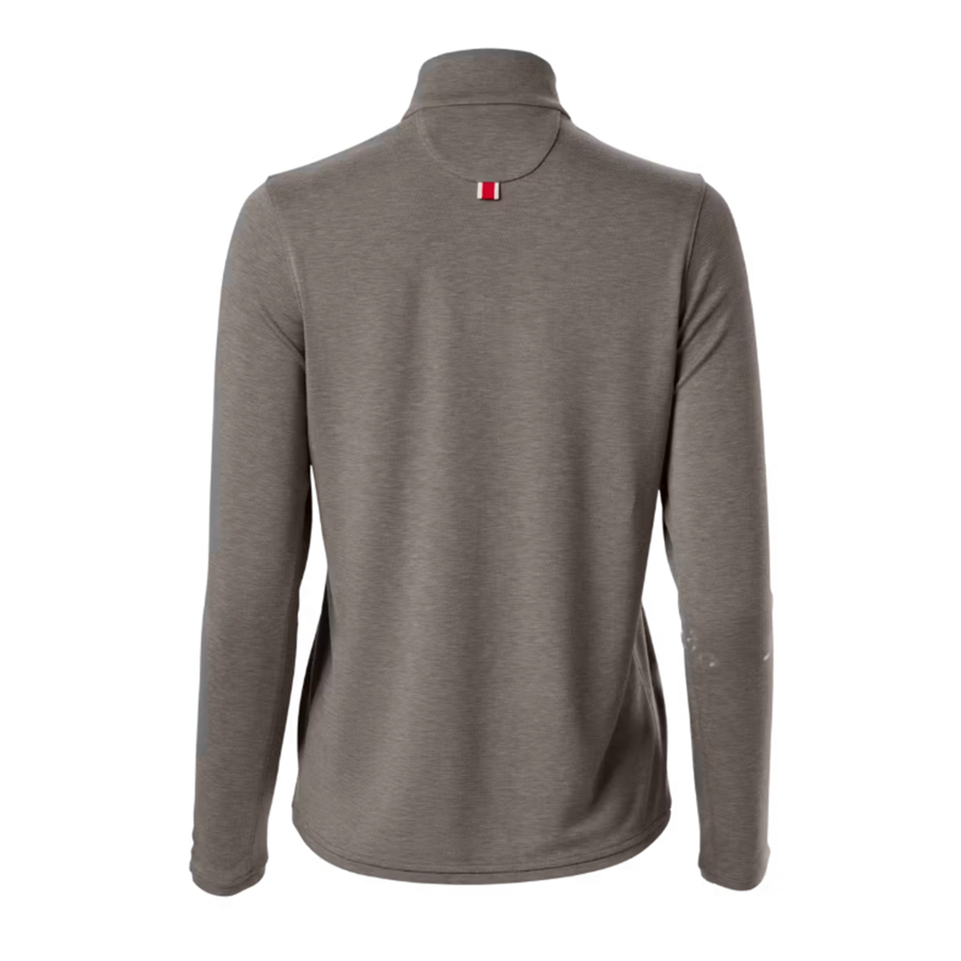 Tracksmith Womens Session Quarter Zip - Brushed Nickel - AW26