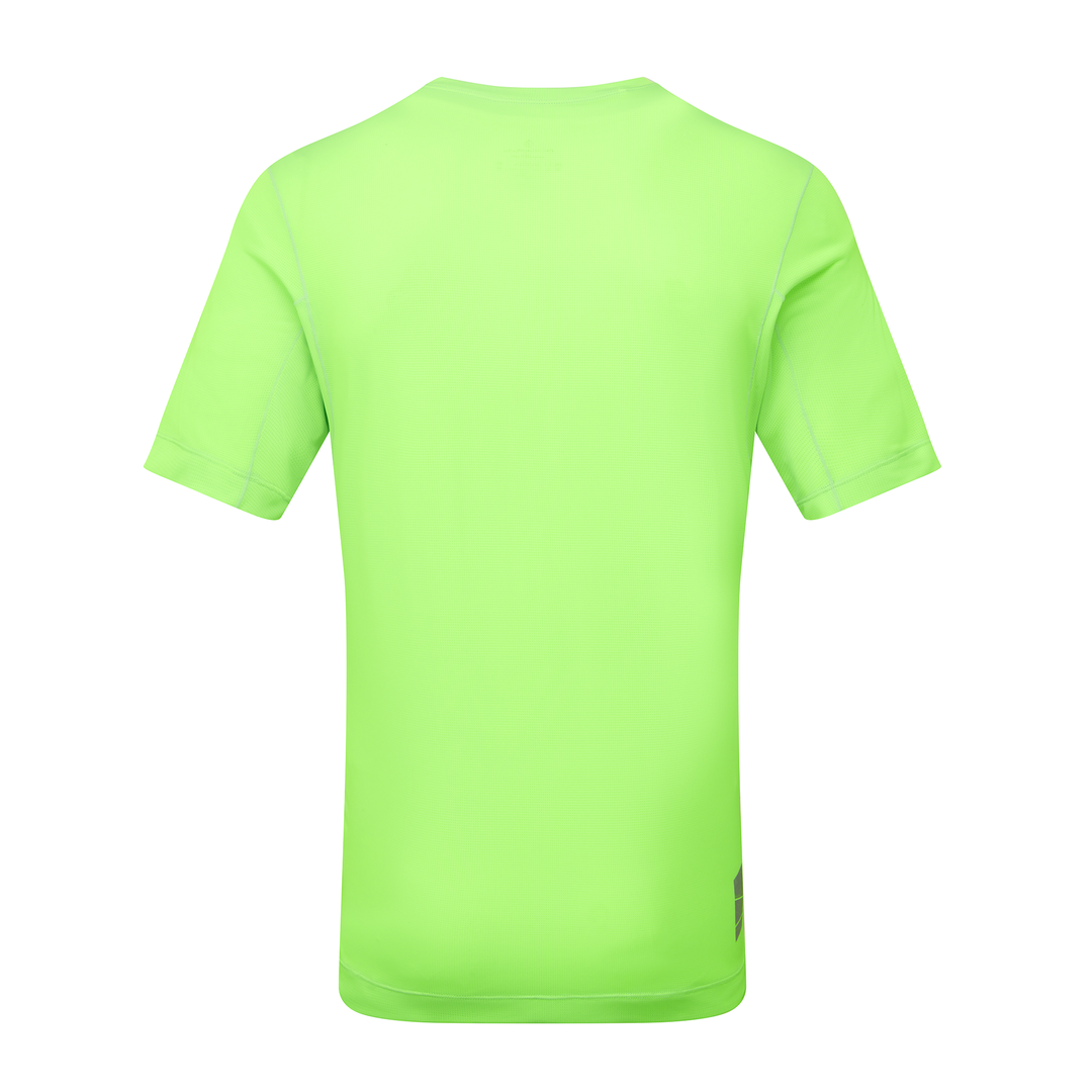 RonHill Herren Tech S/S T-Shirt – Fluo Green/Dark Cobalt – SS26