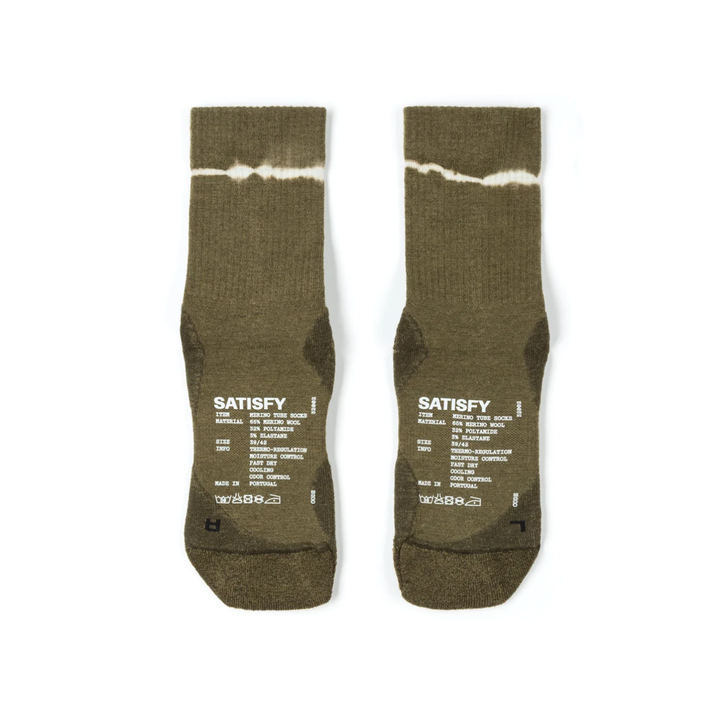 Satisfy Merino Nylon Tube Socks - Tie Dye Capers - AW26
