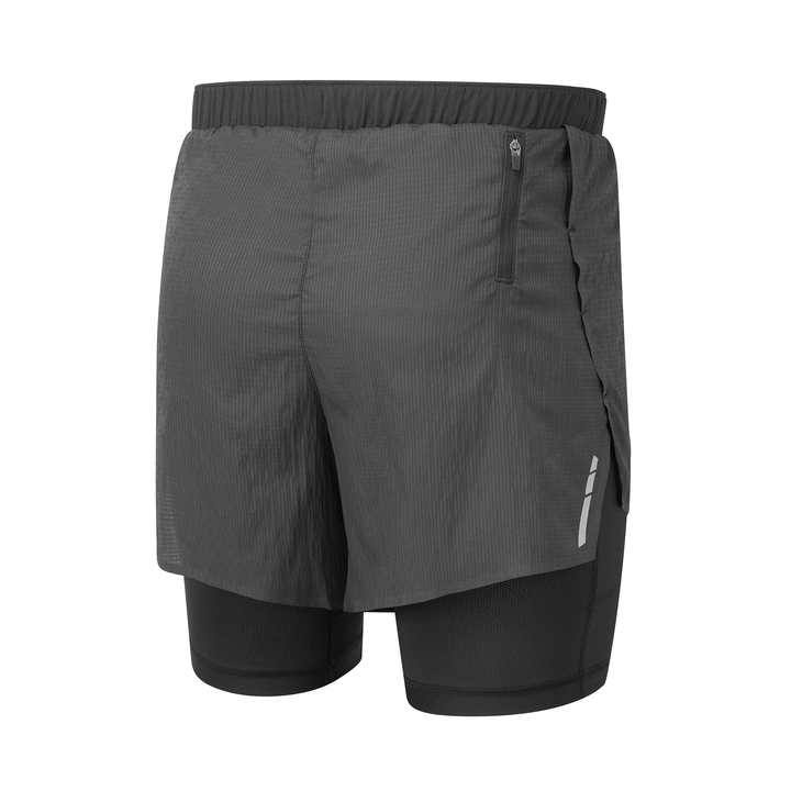 Ronhill Herren Tech Race Twin Short – Ganz Schwarz – SS26