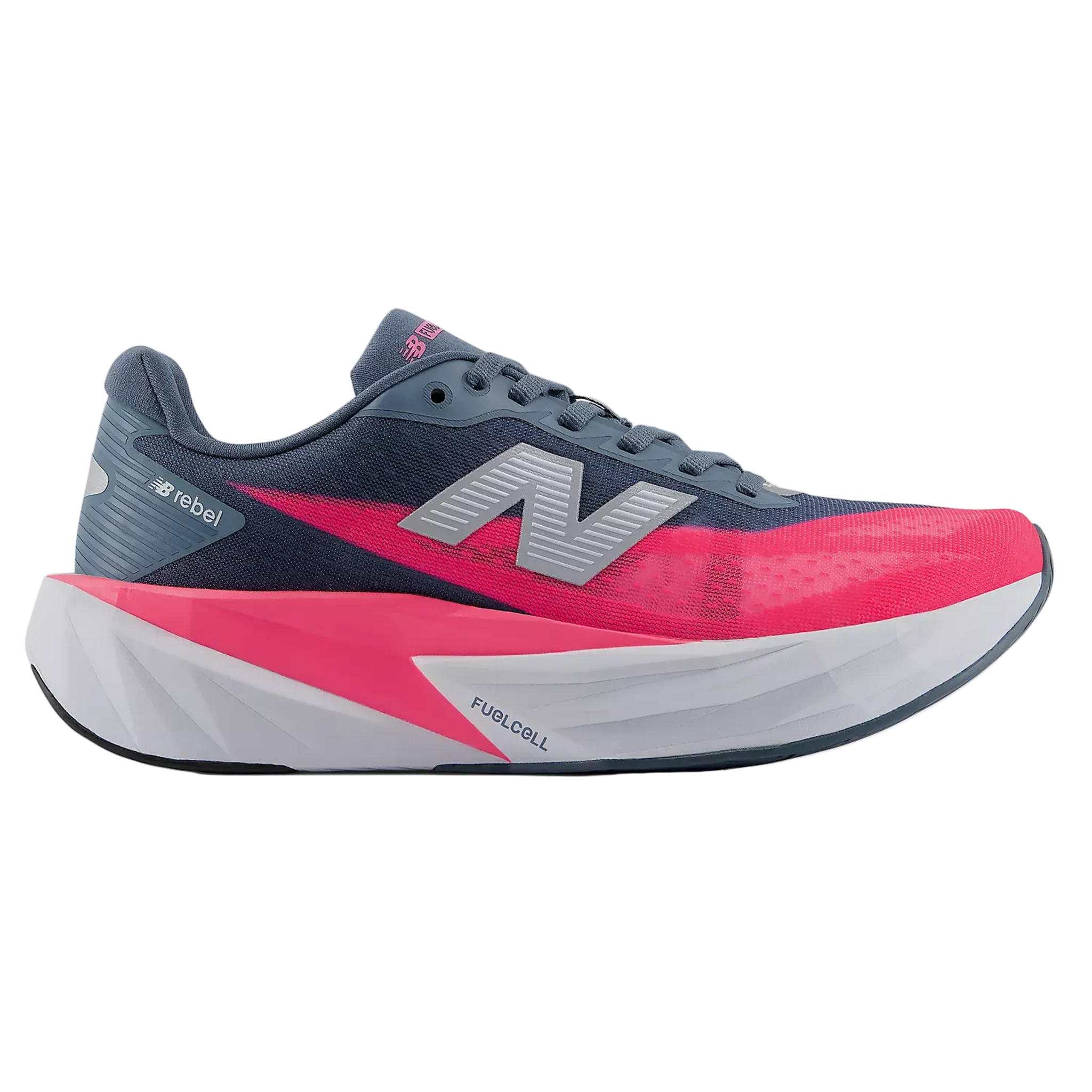 New Balance Womens FuelCell Rebel V5 - Shadow Blue/Pink Heat - Neutral - AW26