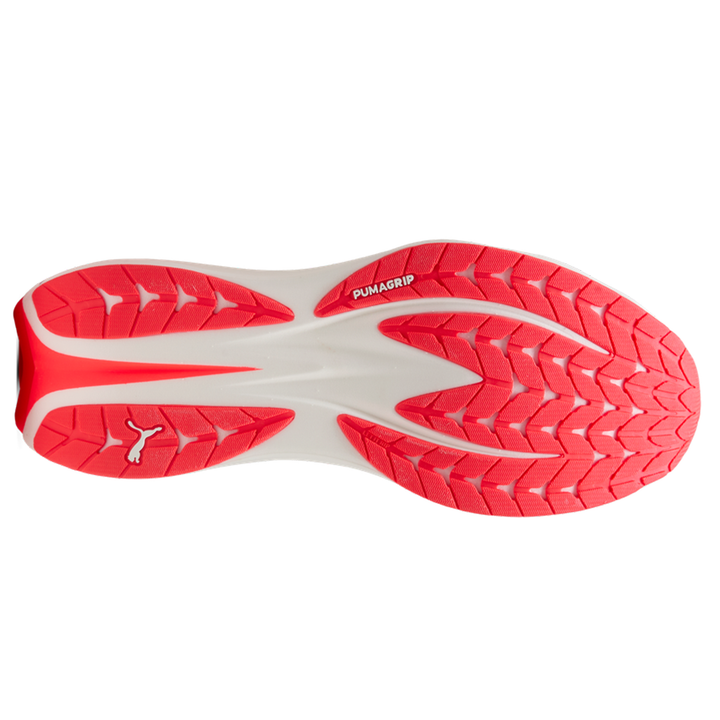Puma Mens Deviate Pure NITRO - Puma White/Ultra Red/Puma Silver - Neutral - AW26