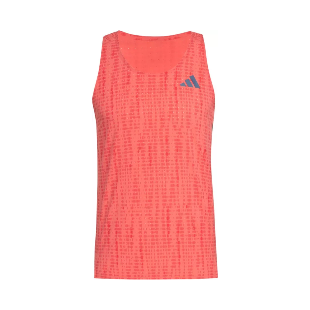 Adidas Mens Adizero Singlet - Semi Turbo