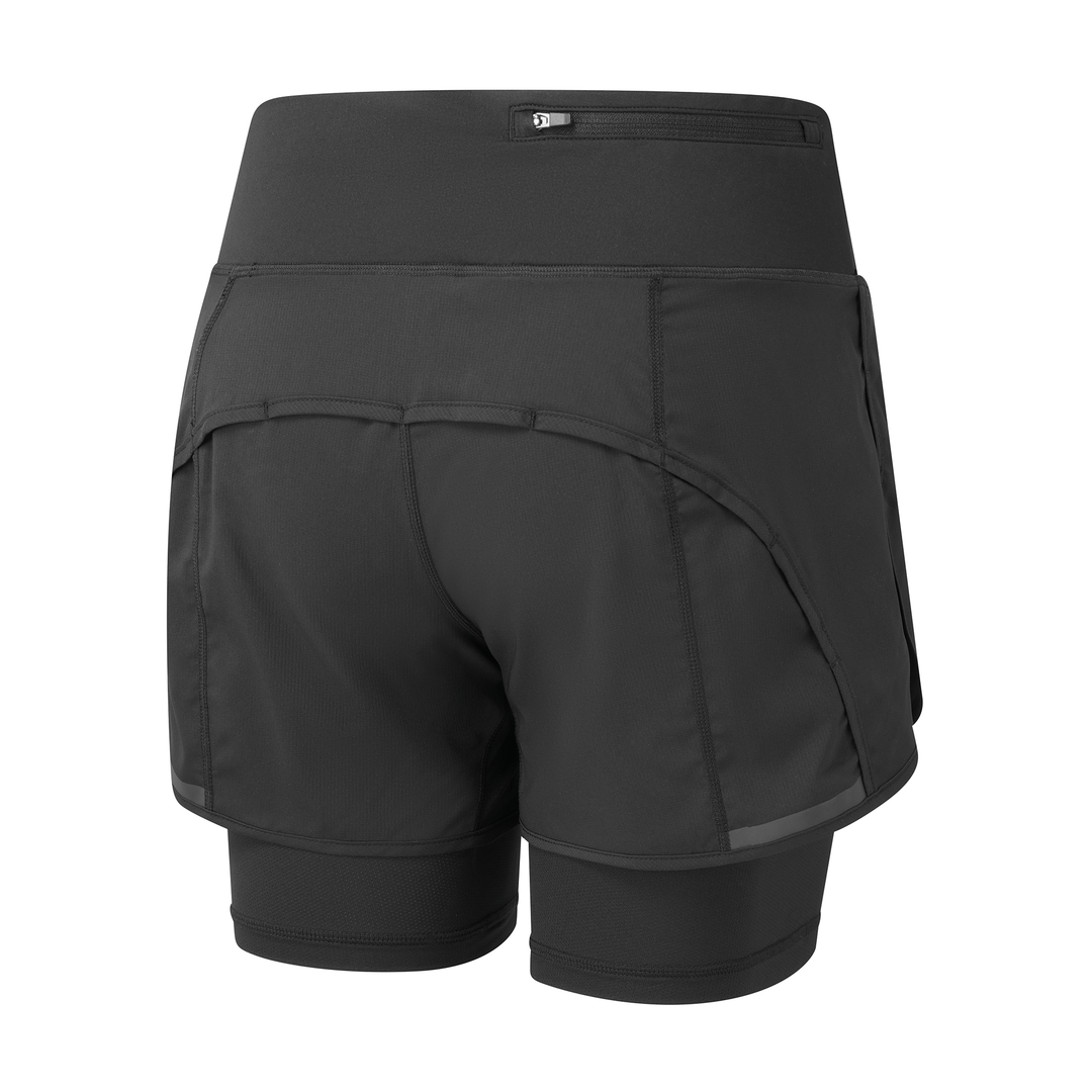 RonHill Womens Tech 4.5" Twin Short - All Black