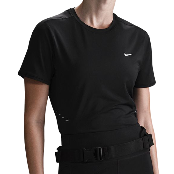 Nike Women's Dri-FIT Short-Sleeve Swift Tee - Black/Reflective Silver - HO25