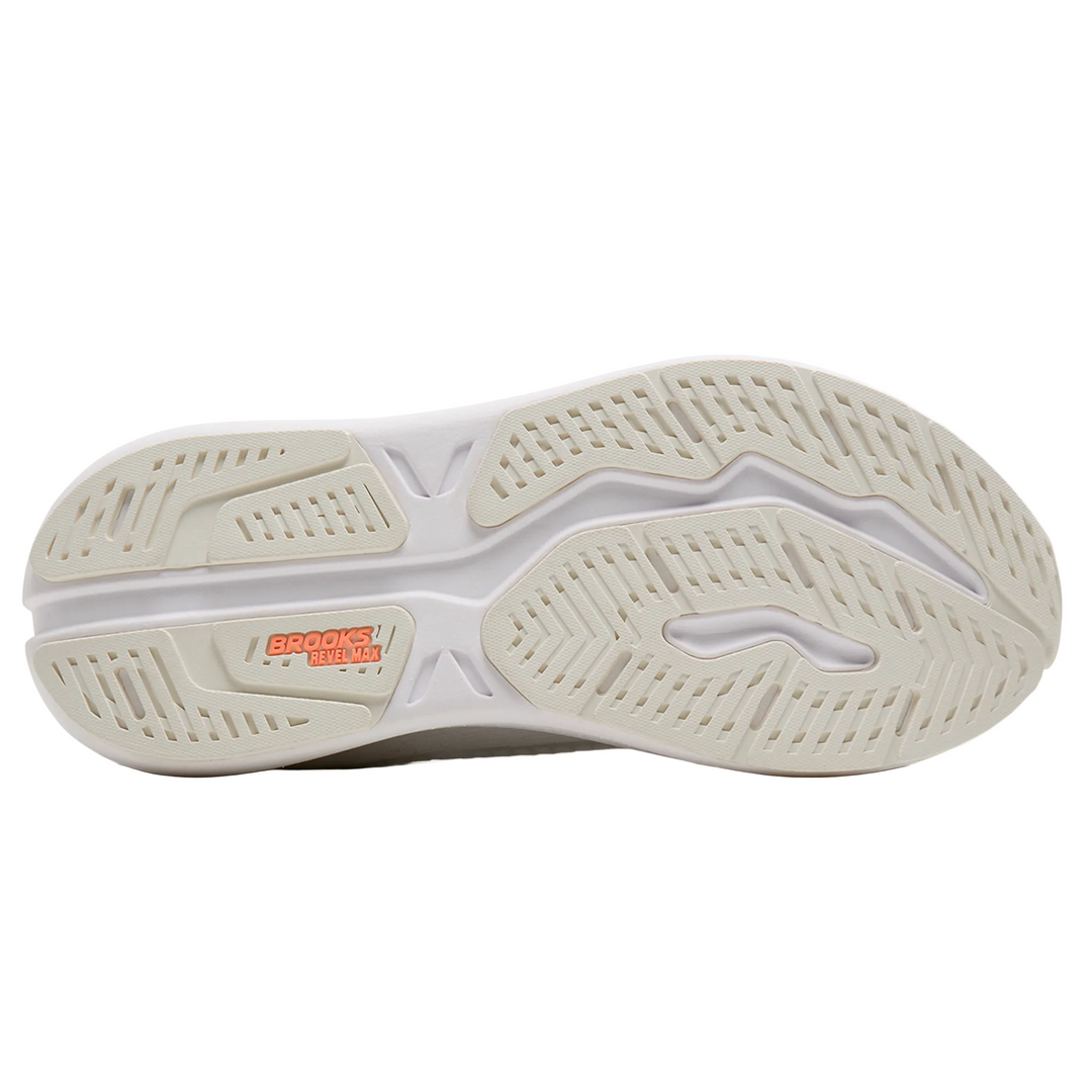 Brooks Womens Revel Max - Bright White/Mulled Grape/Peach - Neutral - AW26
