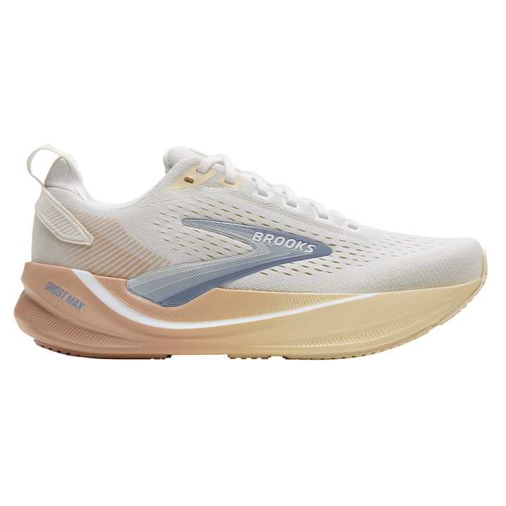 Brooks Womens Ghost Max 4 - White/Rose/Rutabaga - Neutral - AW26