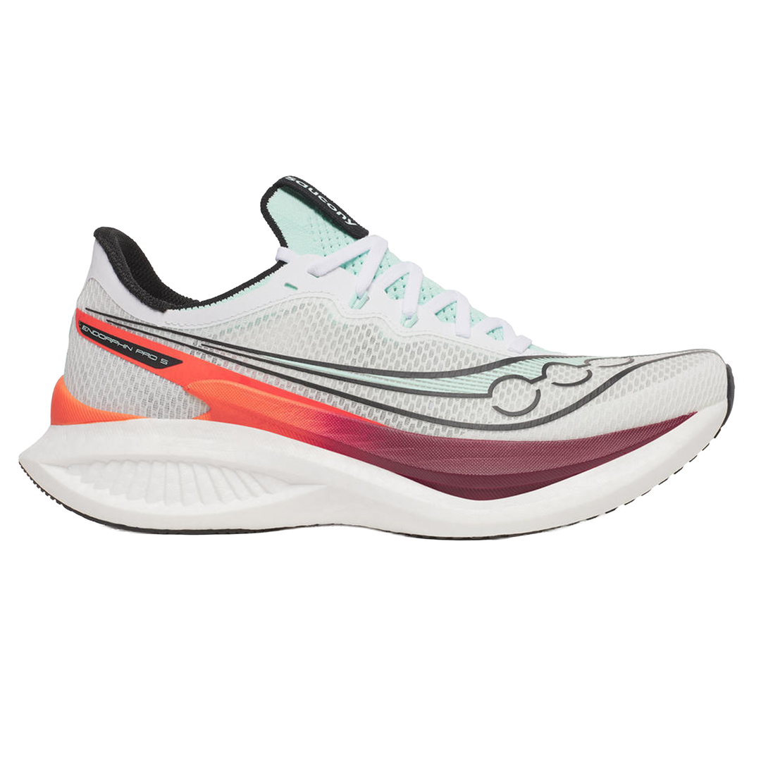 Saucony Herren Endorphin Pro 5 – Weiß/Karmesinrot – Neutral – SS26