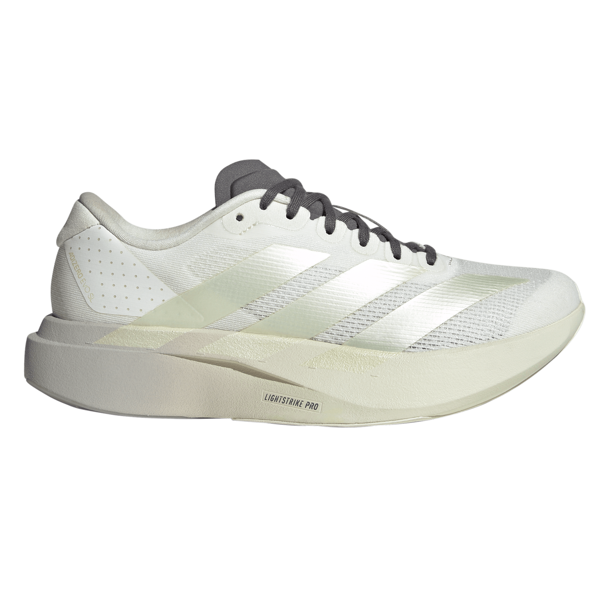 Adidas Womens Adizero Evo SL - Off White/Ice Gold Metallic/Granite - Neutral - AW26