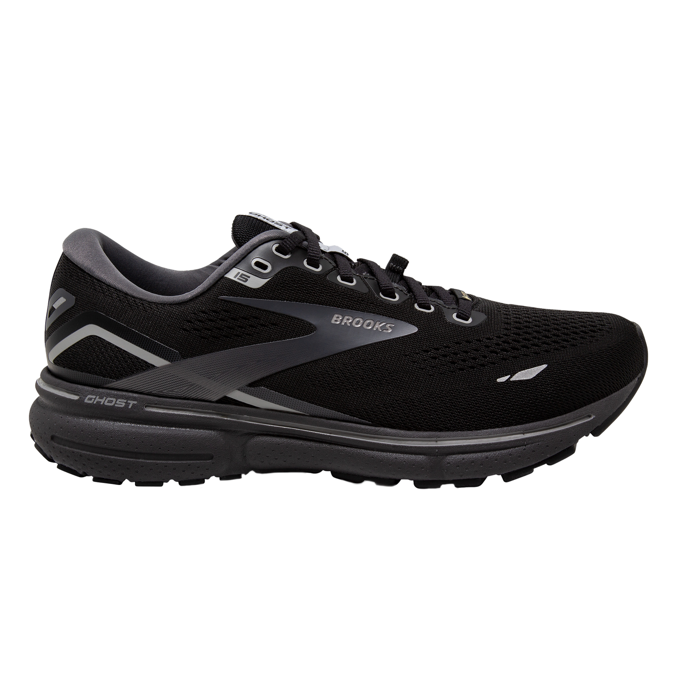 Brooks Mens Ghost 15 GTX - Black/Blackened Pearl/Alloy - Neutral