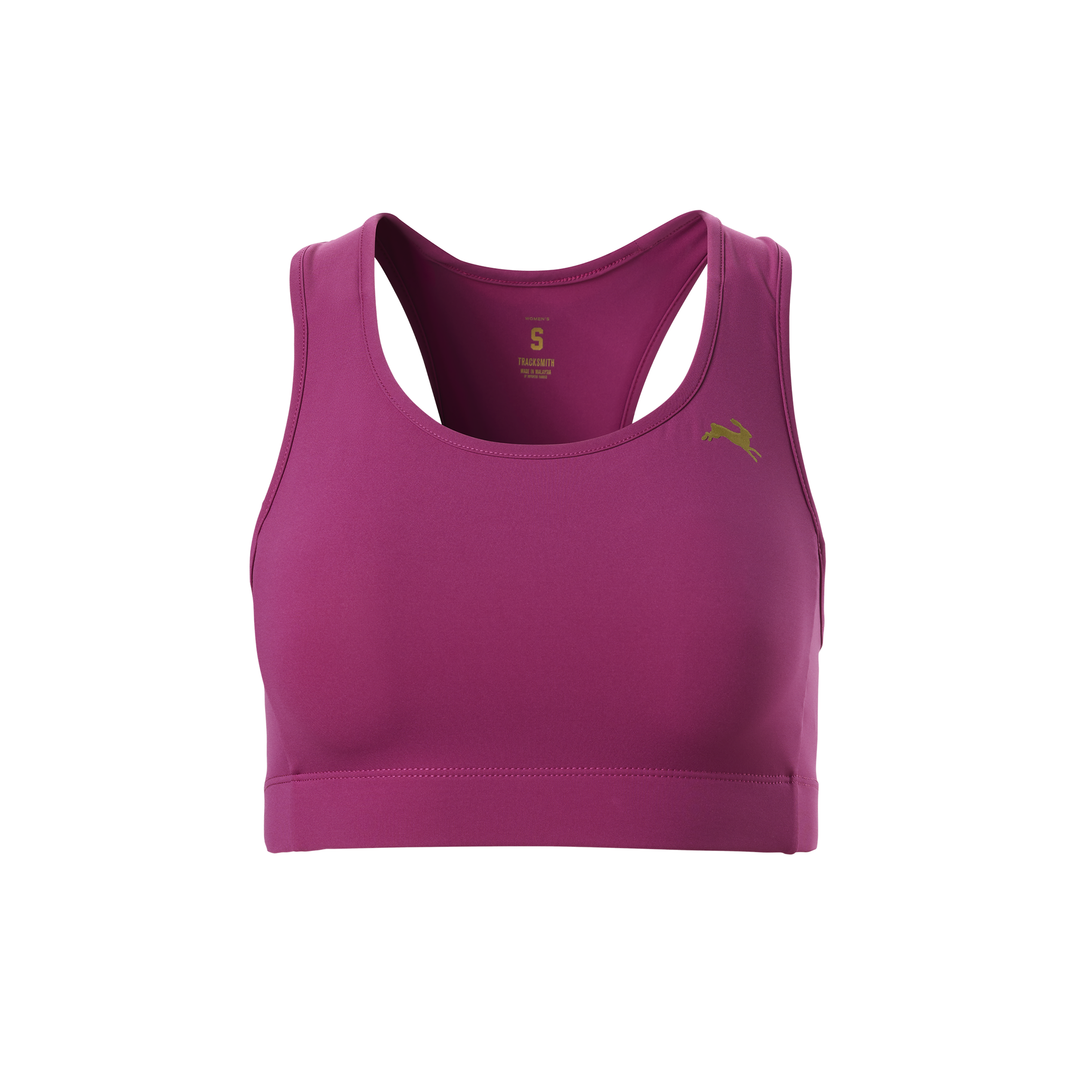 Tracksmith Womens Allston Bra - Raspberry - AW26
