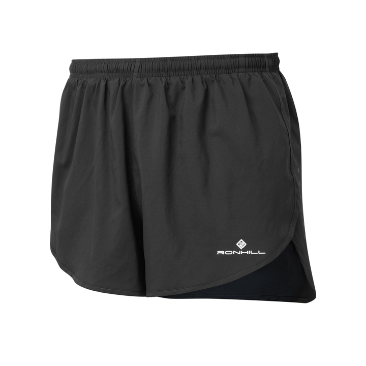 RonHill Mens Core Racer Short - Black/Bright White