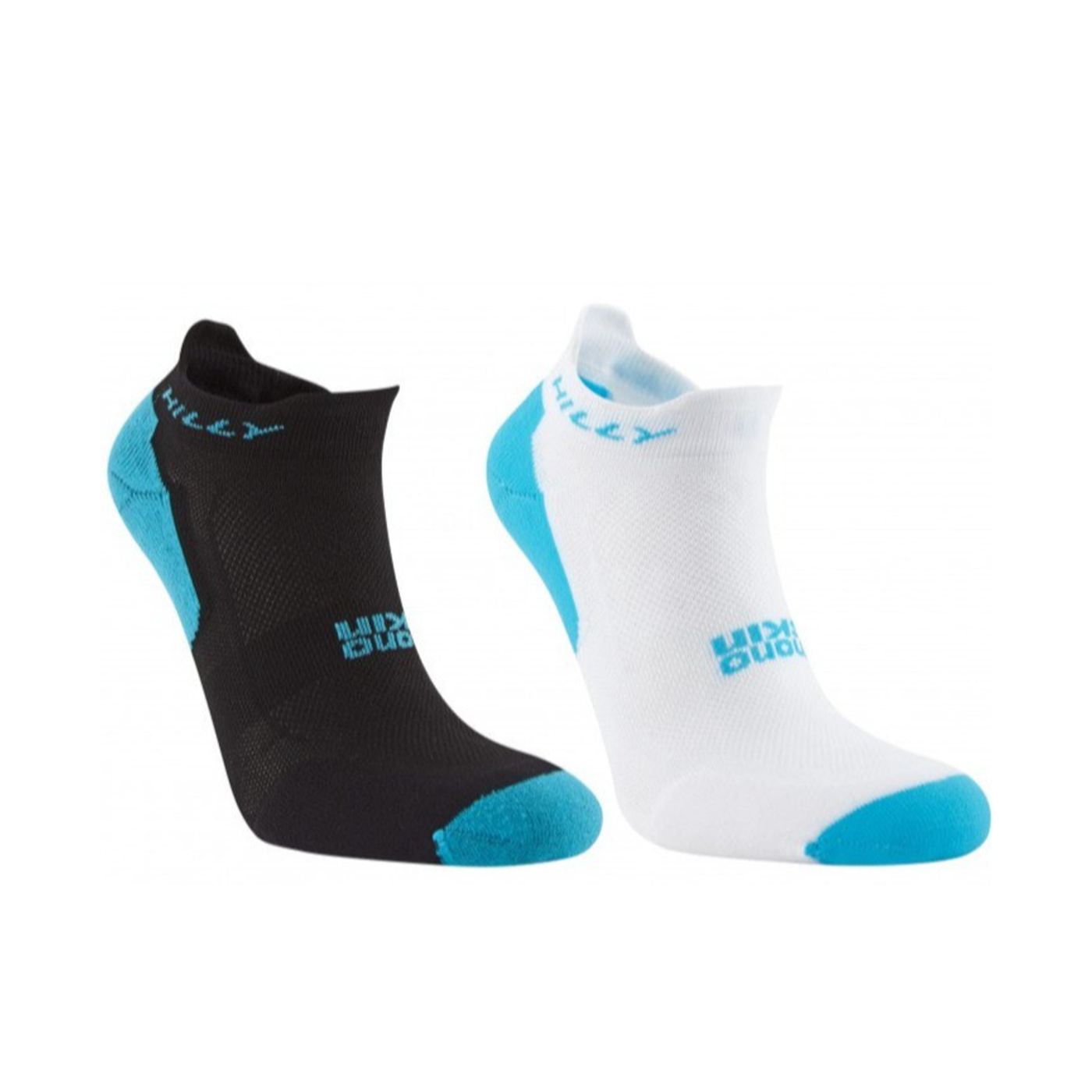 Hilly Active Socklet Min Twin Pack - White/Black/Peacock