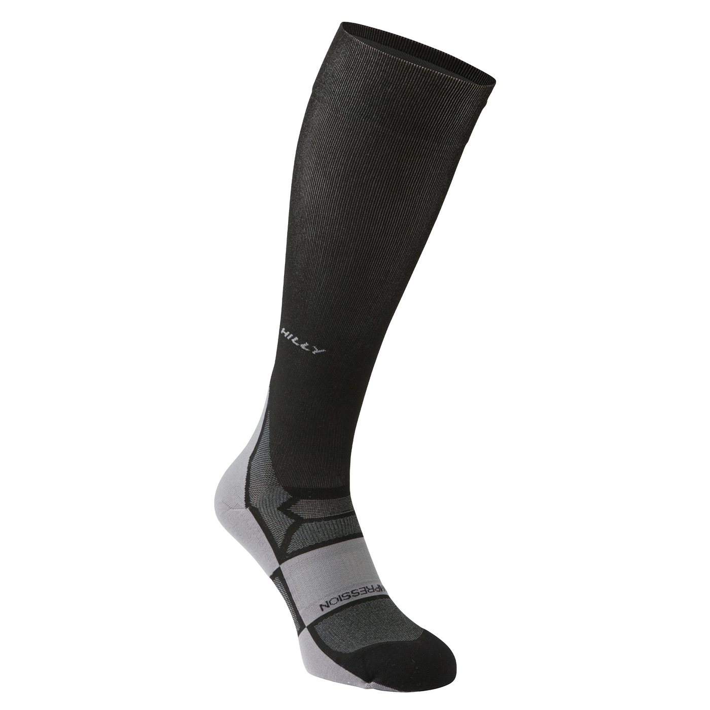 Hilly Pulse Compression Sock - Black/ Grey