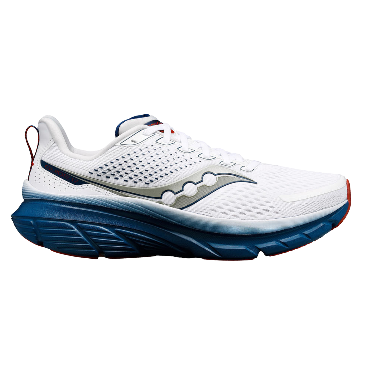 Saucony Mens Guide 17 - White/Navy - Stability