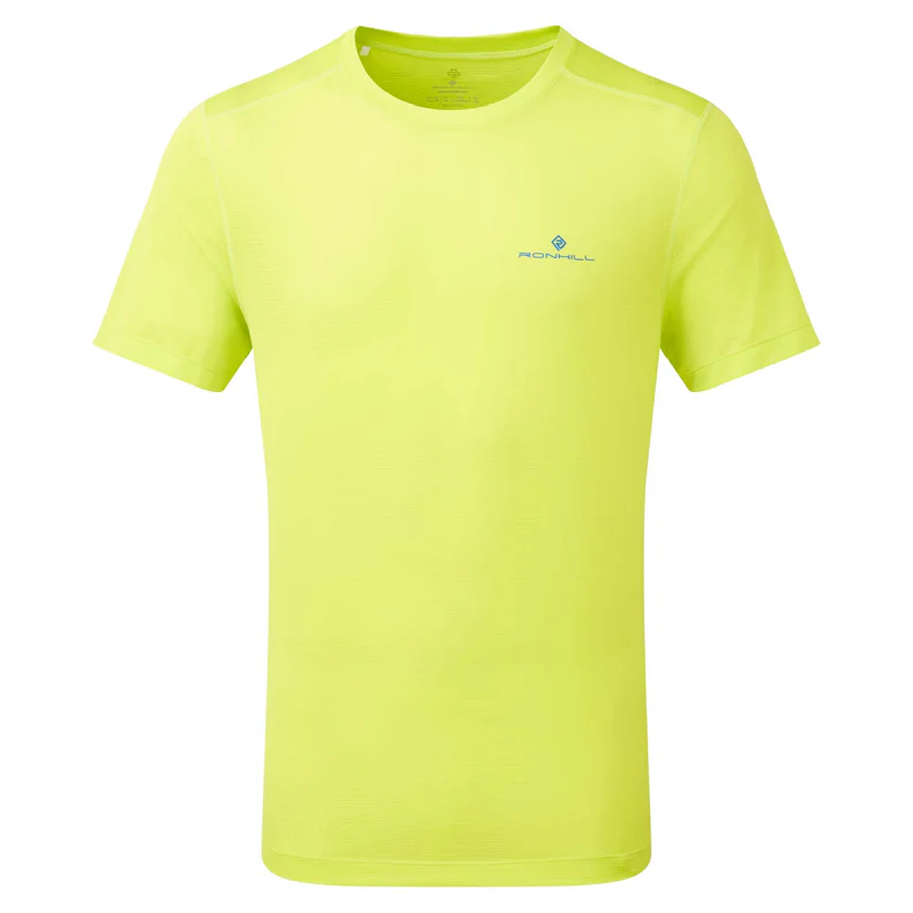 RonHill Mens Tech S/S Tee Citrus/Azurite Run North West