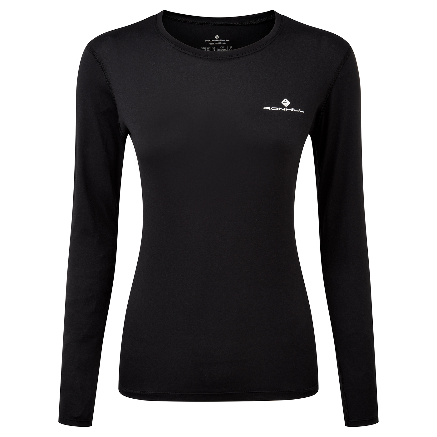 RonHill Womens Core L/S Tee - Black/Bright White