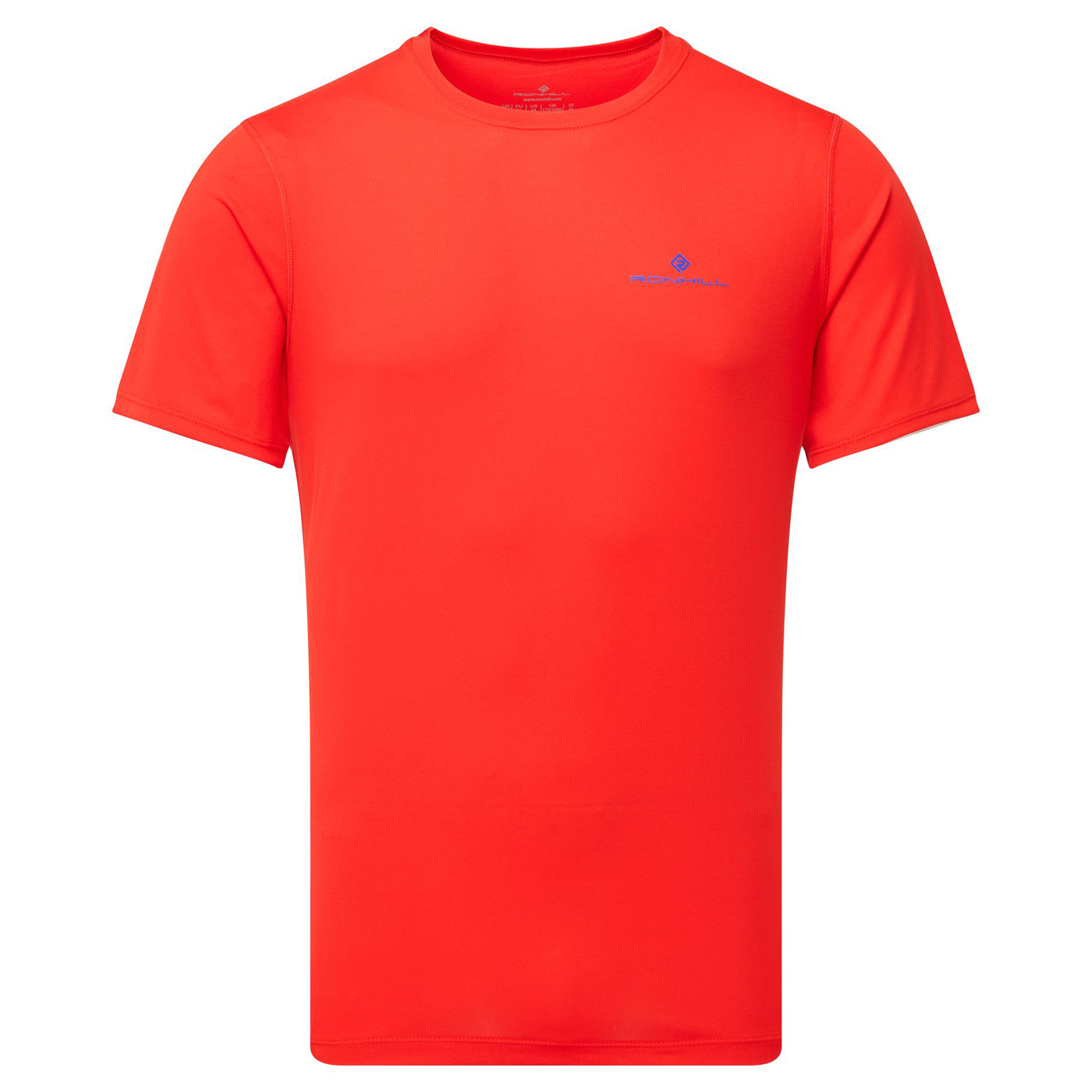 RonHill Mens Core S/S Tee - Flame/Cobalt