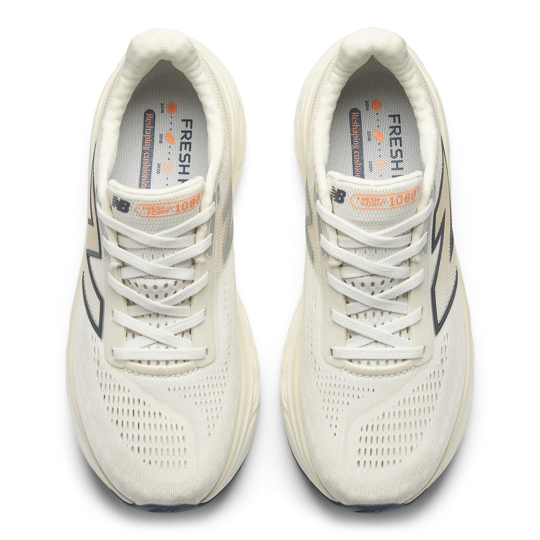 New Balance Womens 1080V14 - Sea Salt/Vintage Indigo/Hot Mango - Neutral - SS25