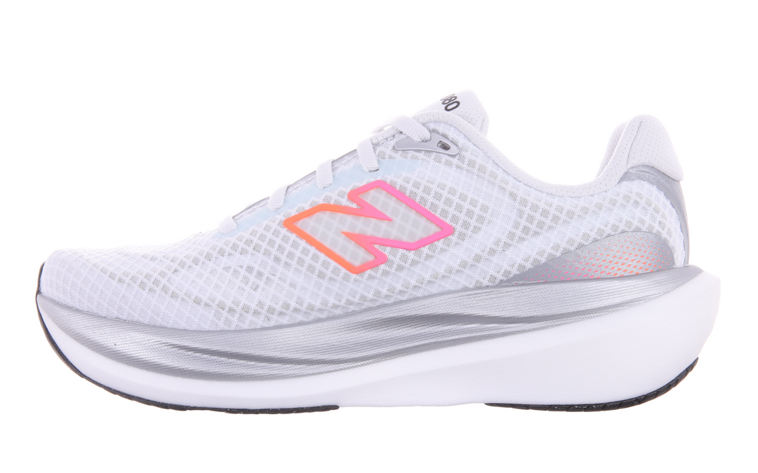New Balance Femmes 1080V15 - Blanc/Rose Chaleur/Tangerine - Neutre - SS26