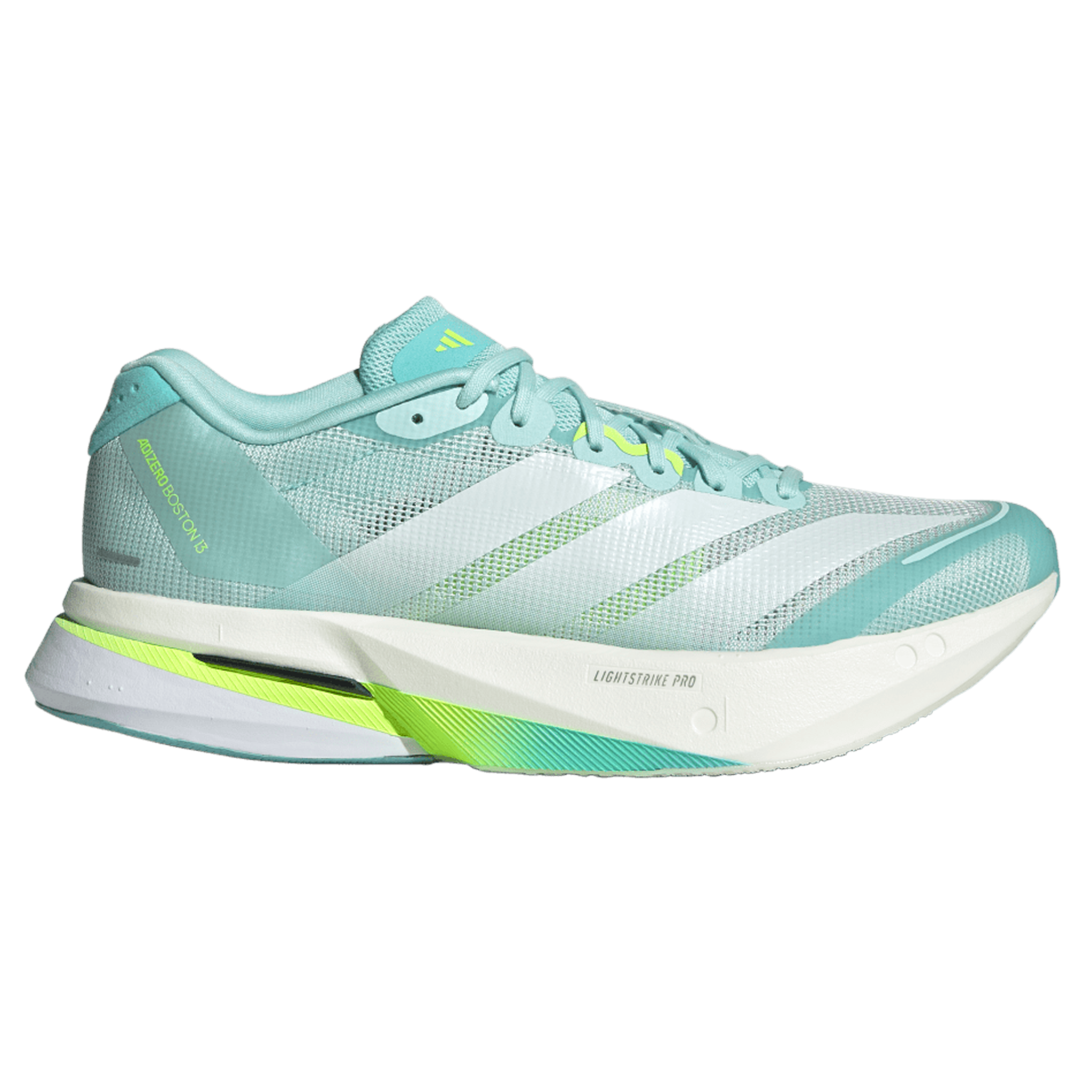 Adidas Femme Adizero Boston 13 - Semi Flash Aqua/Zero Metallic/Lucid Lemon- Neutre - AW25