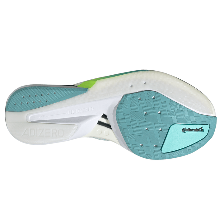 Adidas Womens Adizero Boston 13 - Semi Flash Aqua/Zero Metallic/Lucid Lemon- Neutral - AW25