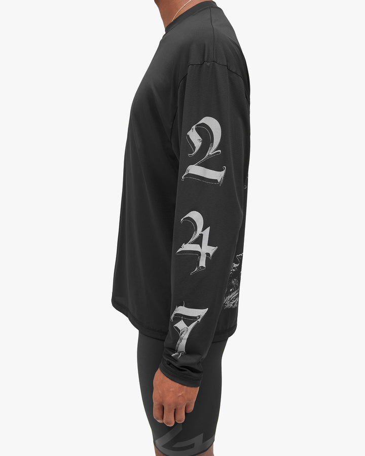 247 Represent Mens Noble LS Tee - Jet Black - AW26