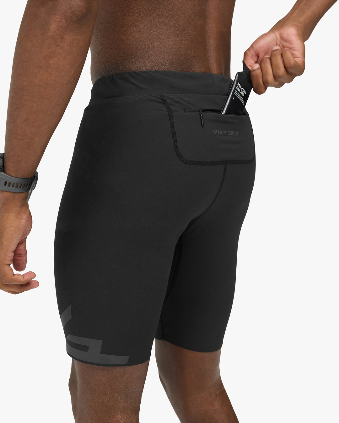 247 Represent Mens Ghost Half Tight - Jet Black - AW26