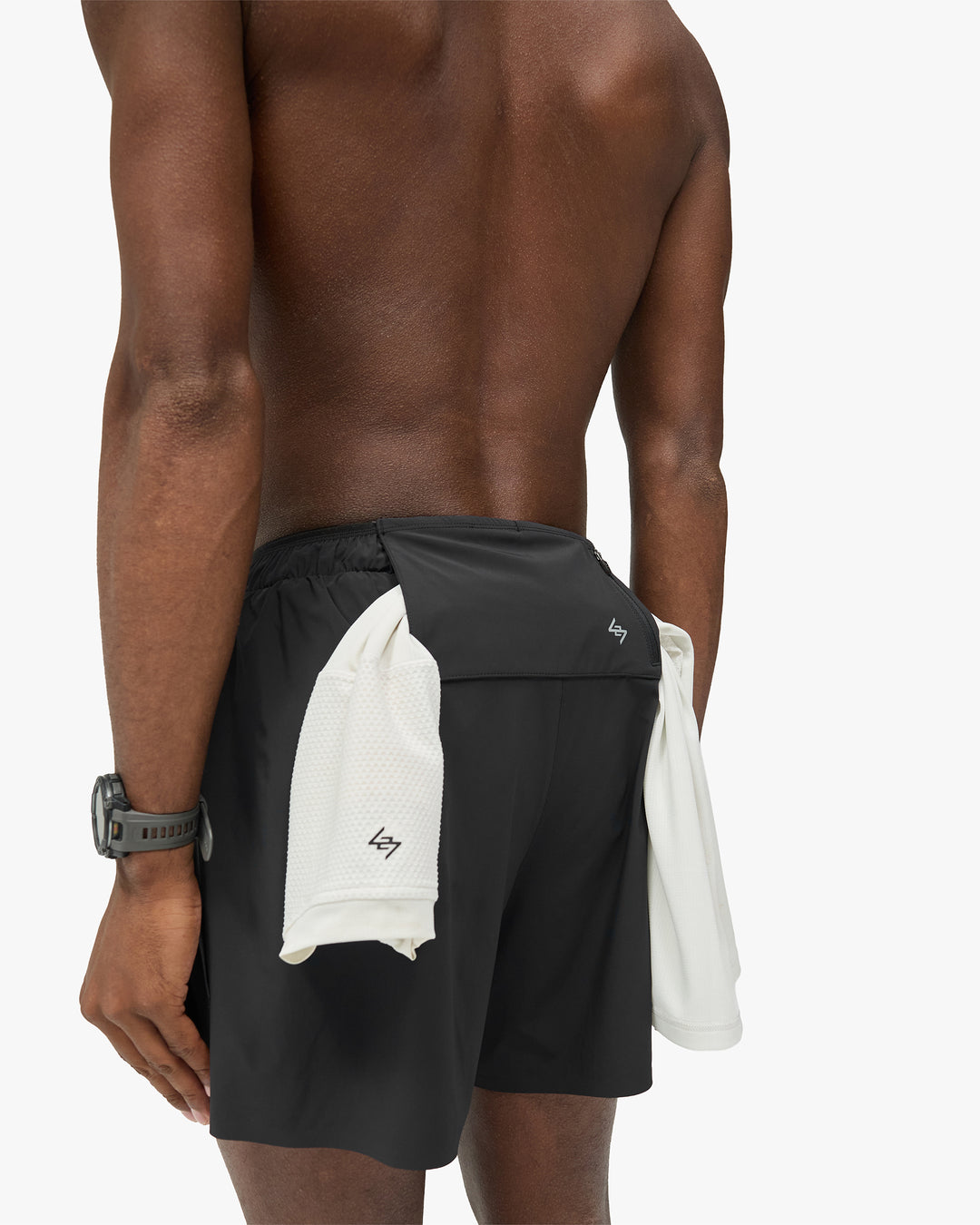 247 Represent Mens Ghost Shorts - Jet Black - AW26