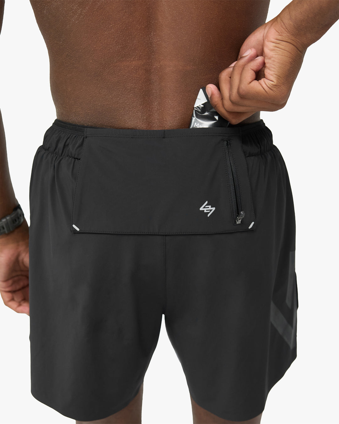 247 Represent Mens Ghost Shorts - Jet Black - AW26