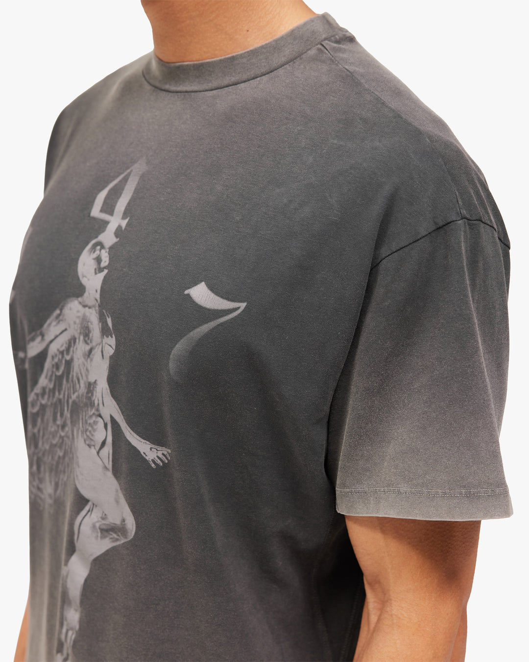 247 Represent Mens Angel Tee - Vintage Black - AW26