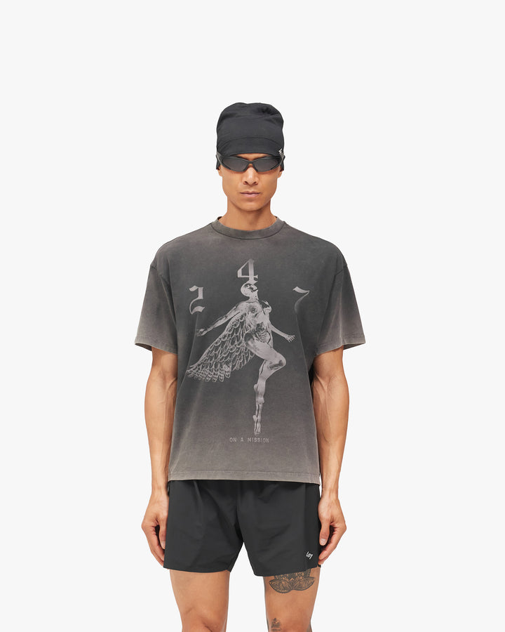 247 Represent Mens Angel Tee - Vintage Black - AW26