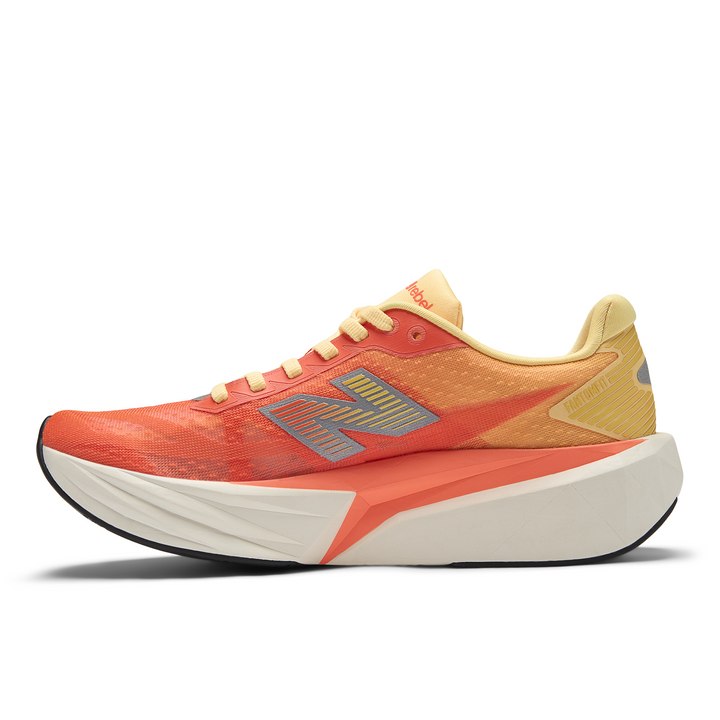 New Balance Womens FuelCell Rebel V5 Wide - D Width - Tangerine Heat/Silver Metallic - Neutral - SS26