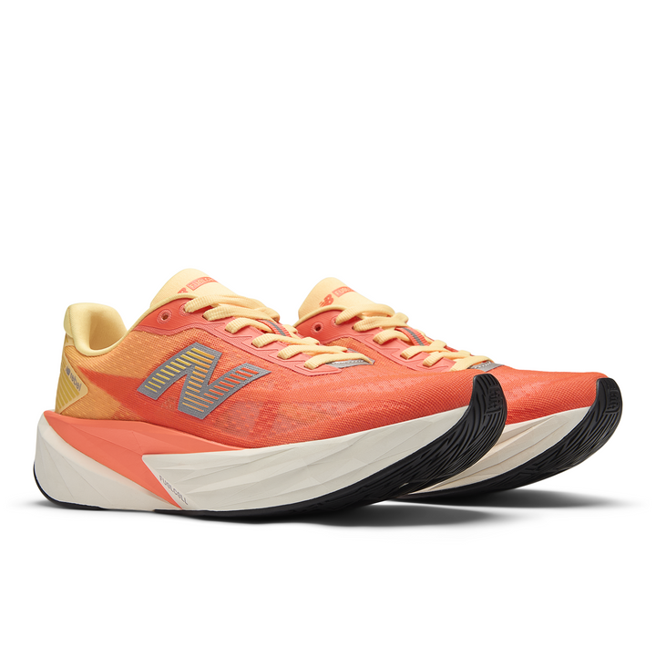 New Balance Womens FuelCell Rebel V5 Wide - D Width - Tangerine Heat/Silver Metallic - Neutral - SS26