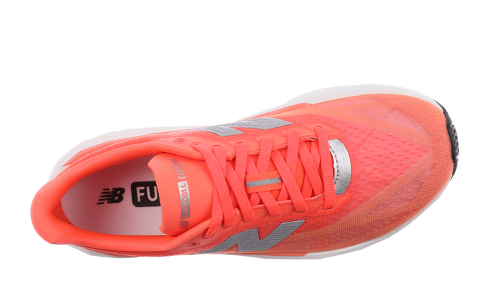 New Balance Womens FuelCell Rebel V5 Wide - D Width - Urgent Red/White/Silver Metallic - Neutral - AW25