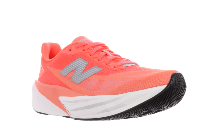 New Balance Womens FuelCell Rebel V5 Wide - D Width - Urgent Red/White/Silver Metallic - Neutral - AW25