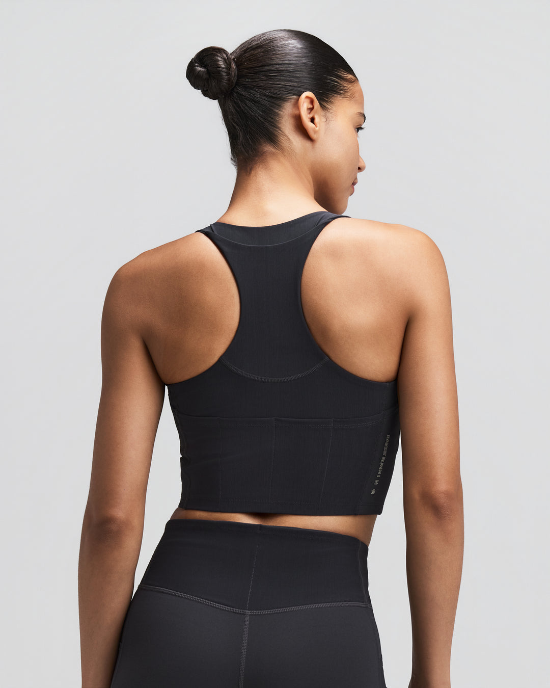 Bandit Women's Stamina Rounded V-Neck Crop with Mesh Back - Anthractite - AW26