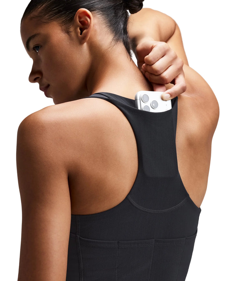 Bandit Women's Stamina Rounded V-Neck Crop with Mesh Back - Anthractite - AW26