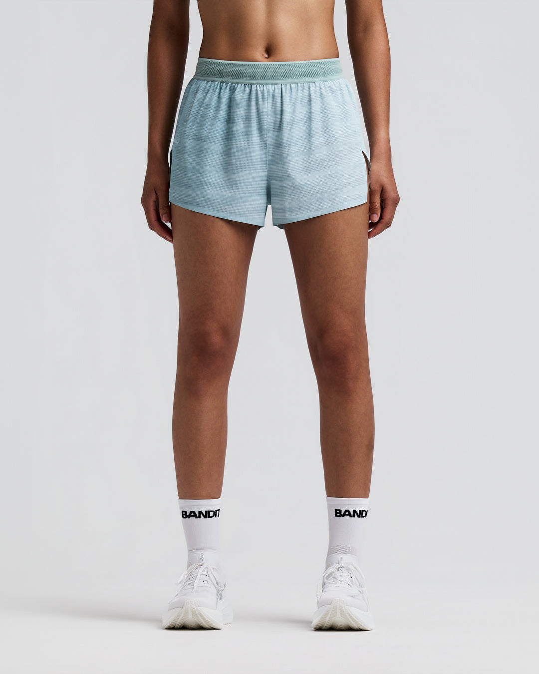 Bandit Women's CoolGrid 3" Split Shorts Uneven Gradient - Lagoon/Mist - AW26