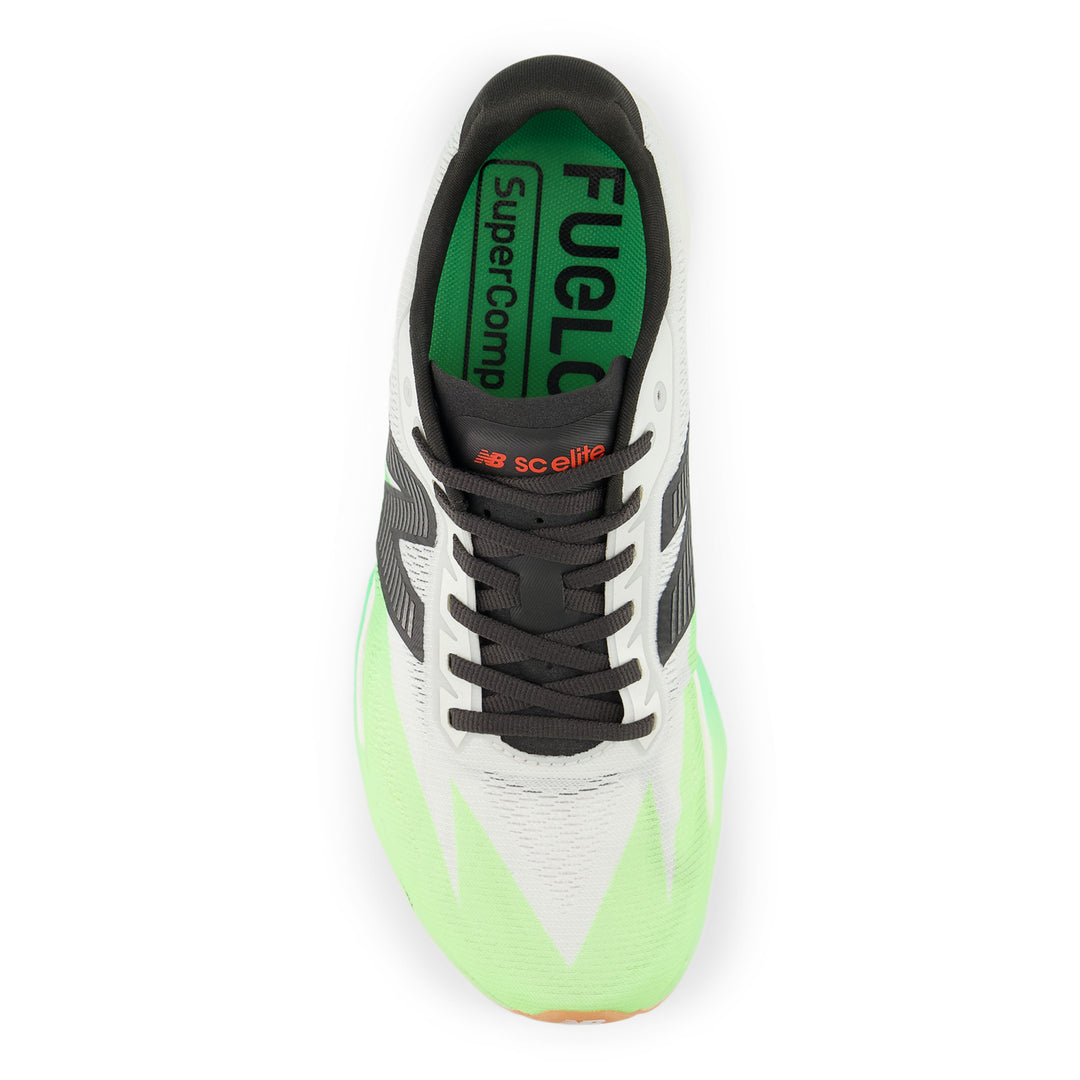 New Balance Mens FuelCell SuperComp Elite V5 Riswing - White/Mint Flash/Lime Leaf - Neutral - AW25