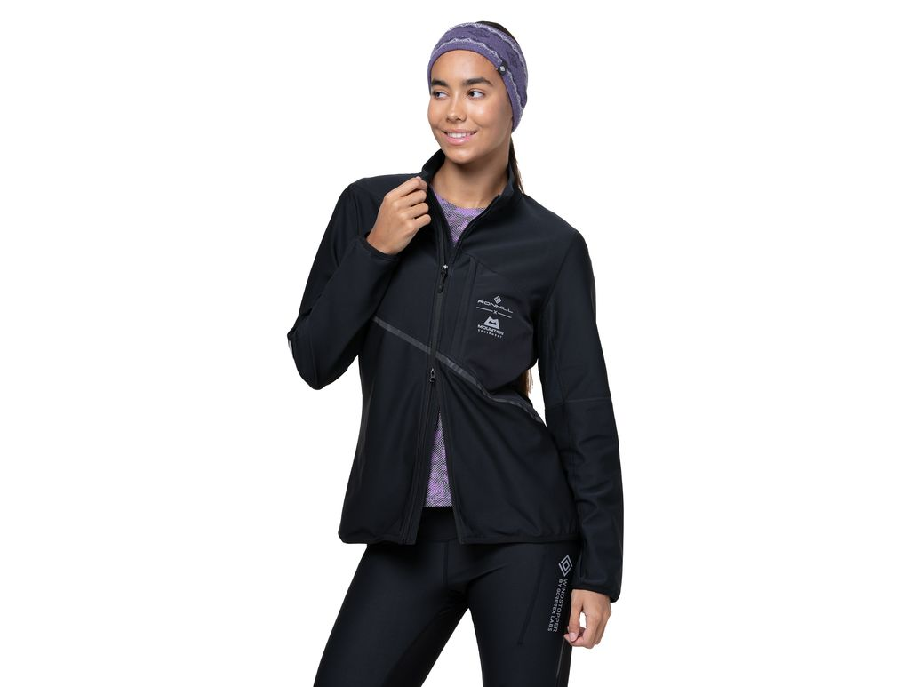 RonHill Womens Tech Gore-Tex Windstopper Jacket - All Black - AW25