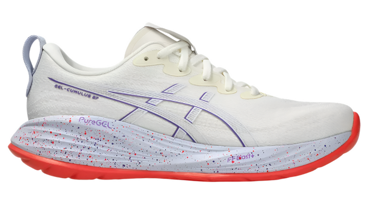 Asics Womens Gel Cumulus 27 Tokyo - Cream/Edo Purple - Neutral - AW25