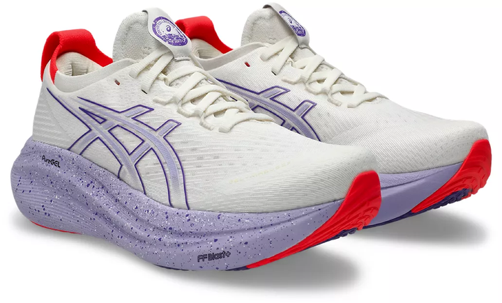 Asics Womens Gel Nimbus 27 Tokyo - Cream/Edo Purple - Neutral - AW25