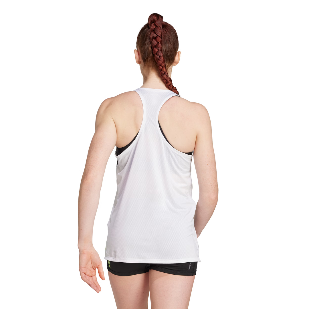 Adidas Womens Adizero Archive Singlet - White
