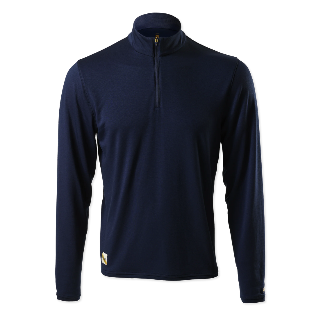 Tracksmith Herren Quarter Zip – Marineblau – AW25