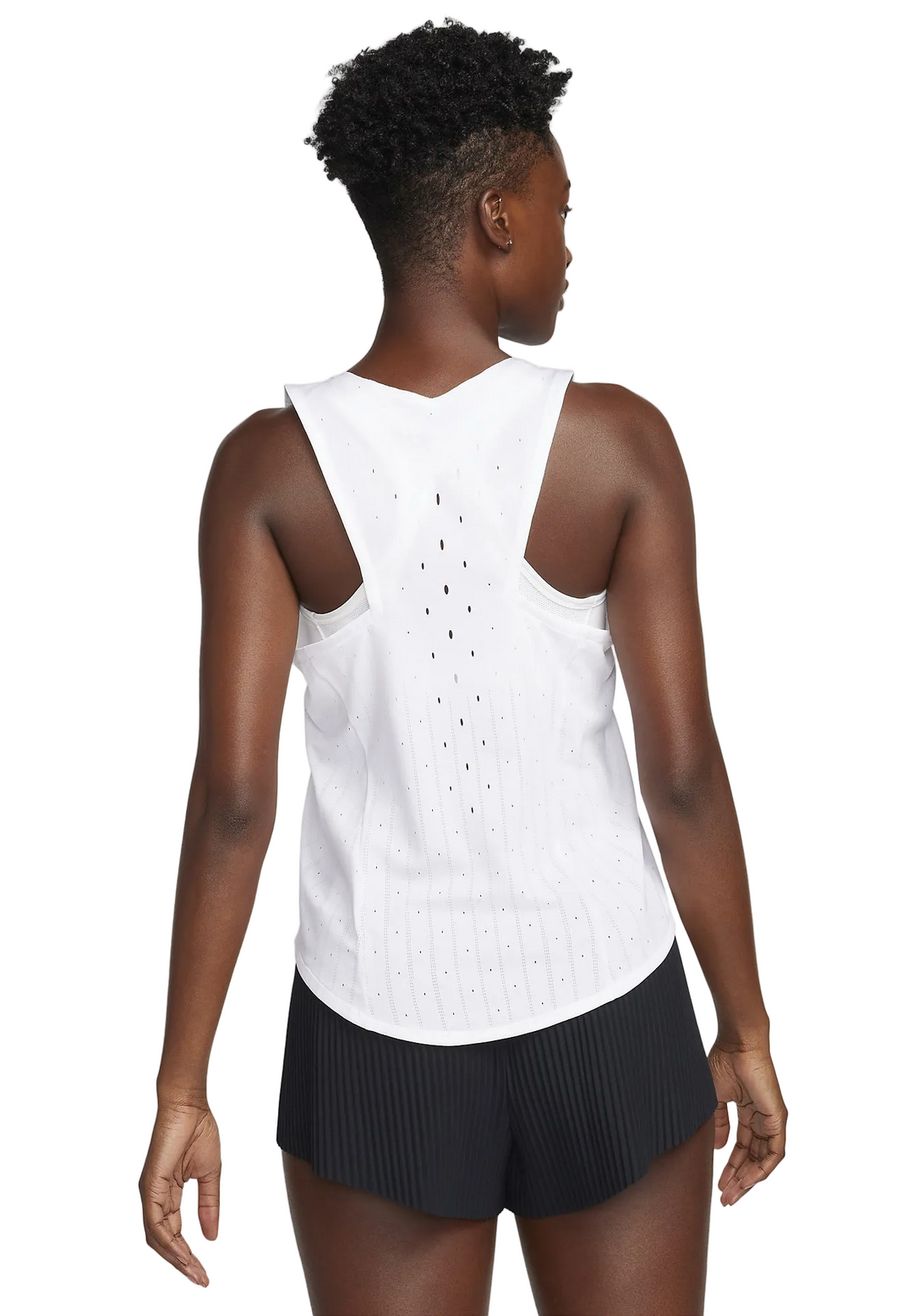 Nike Womens Dri-FIT ADV Aeroswift Singlet - White/Black/Black - FA25