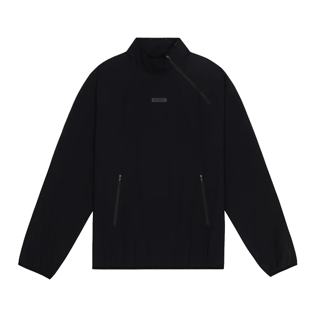 Bandit Mens Windproof Asymetrical Pullover Jacket - Black - SS26